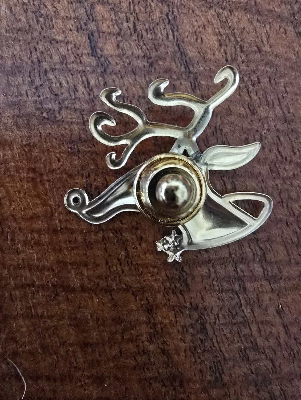 10k Yellow Gold Lapel Pin Or Tie Tack Of A Reindeer Or Elk Head.